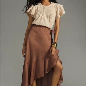 By Anthropologie Pintuck Lace Blouse M